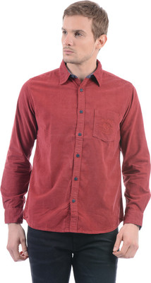 

Pepe Jeans Men' Striped Casual Maroon Shirt, Burgundy