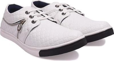 

Arthur Men's White PU Sneakers For Men(White, Black