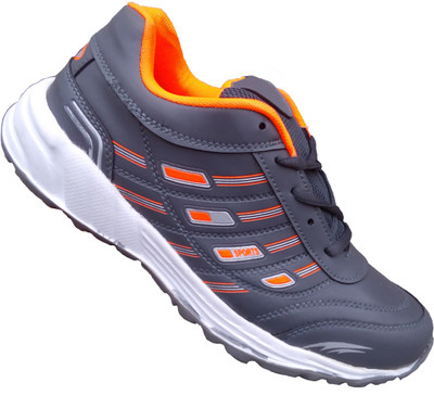 

Stylotrendz Light Weight Sports Running Shoes For Men(Orange, Grey