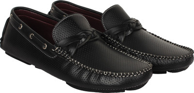 

Zupero Men's The Glamorous Perforated Leather Loafers For Men(Black