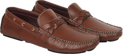 

Zupero Men's The Glamorous Perforated Leather Loafers For Men(Brown