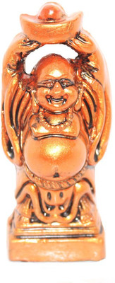 

Sarvsiddhi Terracotta laughing Buddha Showpiece For Wealth And Happiness Decorative Showpiece - 10 cm(Terracotta, Brown)