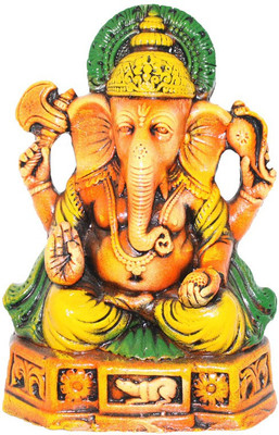 

Sarvsiddhi Terracotta Eco Friendly Ganpati Idol Decorative Showpiece - 40 cm(Terracotta, Multicolor)