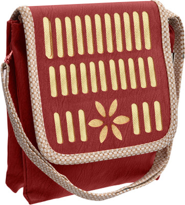 

Tap Fashion Women Casual Maroon PU Sling Bag
