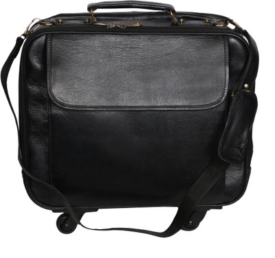 

R Stylist R Stylist Genuine Leather Traveller Shoulder Bag (Black) Small Travel Bag - Medium(Black)