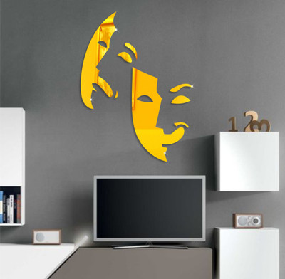 

naveed arts  Acrylic sticker Sticker(Pack of 8, Gold