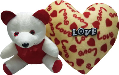 

Aparshi Lovable 50 cm heart and 24 cm Teddy soft toy (Combo pack of 2) LHT6 - 50 cm(Multicolor)