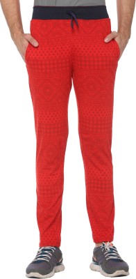 SHAUN Printed Men Red Track Pants