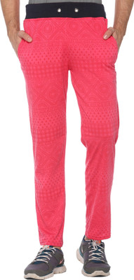SHAUN Printed Men Pink Track Pants