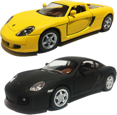 

Jack Royal Porsche 2 combo set of Cayman and cerrara gt cars(Yellow, Black), Black;yellow