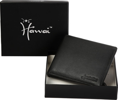 

Hawai Men Black Genuine Leather Wallet(7 Card Slots)