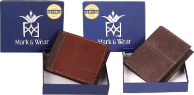 

Mark & Wear Men Multicolor Genuine Leather Wallet(7 Card Slots), Brown tan