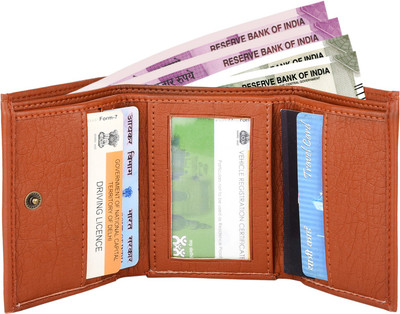 

Billionbag Men Tan Artificial Leather Wallet(8 Card Slots)