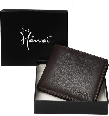

Hawai Men Brown Genuine Leather Wallet(8 Card Slots)