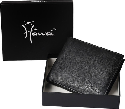

Hawai Men Black Genuine Leather Wallet(6 Card Slots)