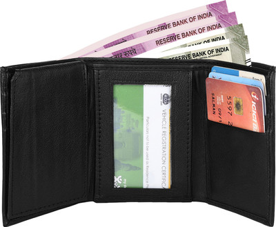 

Billionbag Boys Black Artificial Leather Wallet(10 Card Slots)