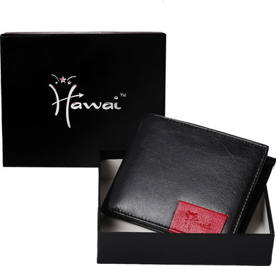 

Hawai Men Black Genuine Leather Wallet(5 Card Slots)