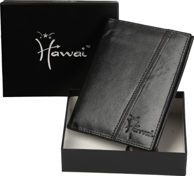 

Hawai Men Black Genuine Leather Wallet(6 Card Slots)