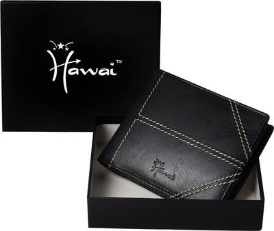 

Hawai Men Black Genuine Leather Wallet(5 Card Slots)