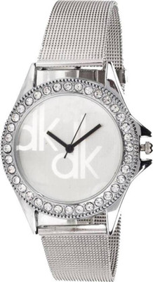 

YoChoice DK Stylish White Dial Stainless Steel Strap Watch - For Girls
