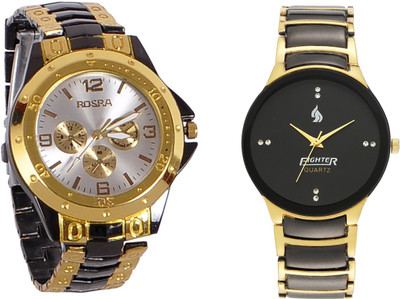 

Fighter New Stylish Casual Rosra IIK Combo Wrist Watch - For Men