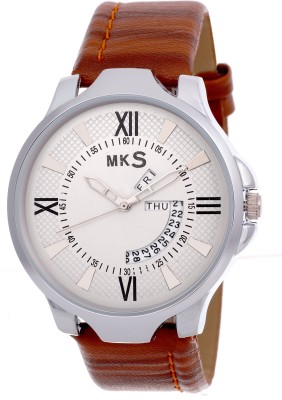 MKS Swiss Brown Fashion Date & Time Analog Watch  - For Men   Watches  (MKS)