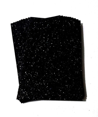 

SelectionWorld Glitter Foam Sheets (Pack Of 10, Black)