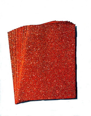 

SelectionWorld Glitter Foam Sheets (Pack Of 10, Orange)