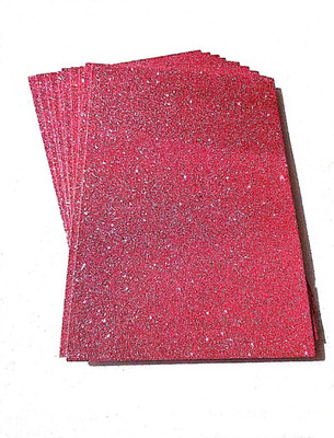 

SelectionWorld Glitter Foam Sheets (Pack Of 10, Pink)