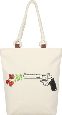 

Angesbags Anges Guns & Roses Shoulder Bag(White, 5 inch)