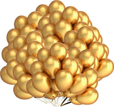 

PTCMart Solid 449 Balloon(Gold, Pack of 200)