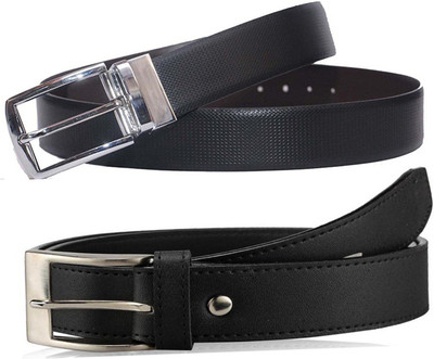 

Cyclone Men Casual Black Genuine Leather Reversible Belt