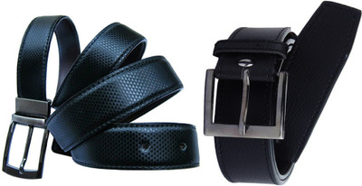 

Cyclone Men Casual Black Genuine Leather Reversible Belt