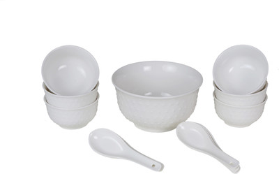 

Hiluxe Porcelain Bowl Set(White, Pack of 13)