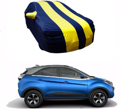 CoNNexXxionS Car Cover For Tata Nexon (With Mirror Pockets)(Blue, Yellow)