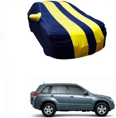 CoNNexXxionS Car Cover For Maruti Suzuki Grand Vitara (With Mirror Pockets)(Blue, Yellow)