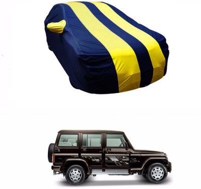 CoNNexXxionS Car Cover For Mahindra Bolero (With Mirror Pockets)(Blue, Yellow)