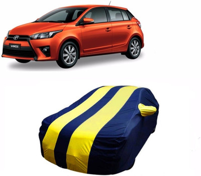 CoNNexXxionS Car Cover For Toyota Yaris (With Mirror Pockets)(Blue, Yellow)