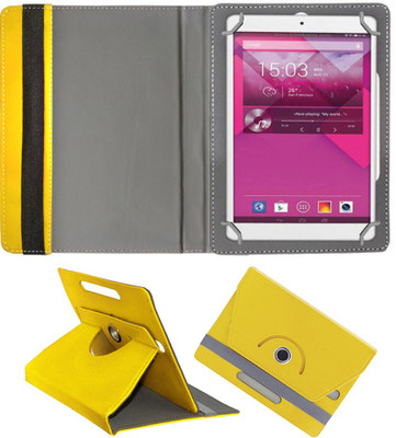 Fastway Book Cover for Alcatel POP 8(Yellow, Cases with Holder)