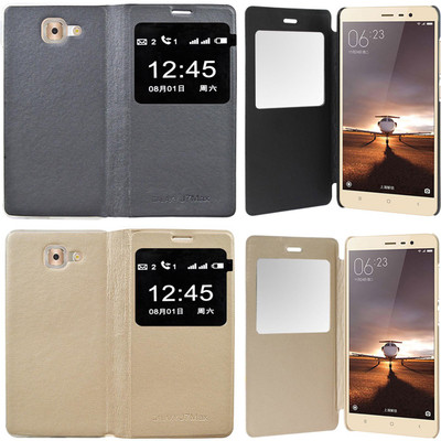 COVERBLACK Flip Cover for Samsung Galaxy On Max(Gold, Black)