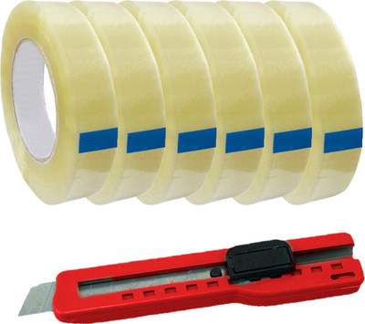 

ELPH Single Handheld Cello Tape (Manual)(Set of 7, Transparent, Red)