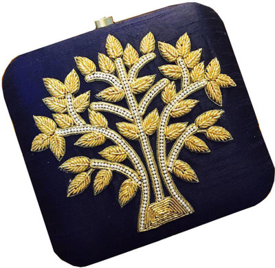 

CRAFTBAZAAR Party Blue Clutch