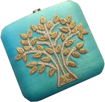 

CRAFTBAZAAR Party Blue Clutch
