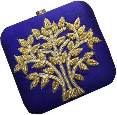 CRAFTBAZAAR Party Blue Clutch