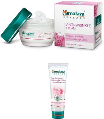 

Himalaya Anti Wrinkle Cream, Clear Complexion Whitening Face Wash(Set of)