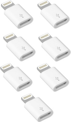

YTM (Pack of 7) 8 Pin Lightning to Micro USB Converter Connector Lightning Cable(White)