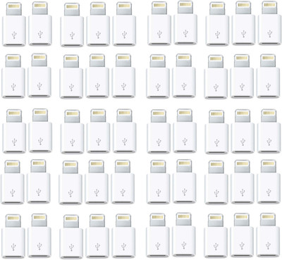 

YTM (Pack of 50) Micro USB to 8 Pin Data Cable & Charger Adapter Compatible Lightning Cable(White)