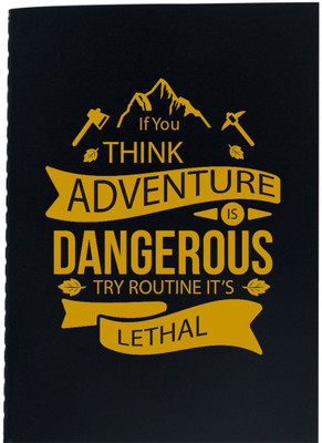 

The Crazy Me A6 Diary(If You Think Adventure Black & Yellow, Black)