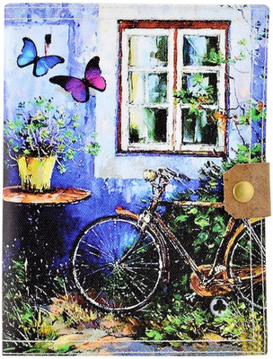 

Hare Krishna Handicrafts A5 Diary(Butterfly Cycle antique Digital Print canvas handmade paper diary, Multicolor)