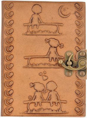 

Hare Krishna Handicrafts Regular Diary(Love toys handicraft leather diary, Tan)